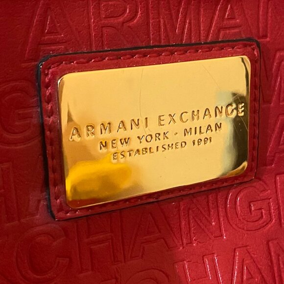 Armani Exchange Embossed Red Purse - Picture 3 of 6